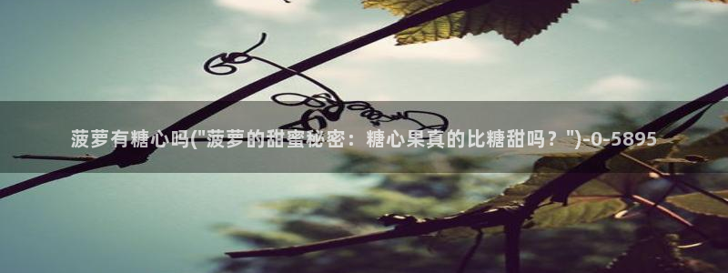 糖心51：菠萝有糖心吗(\